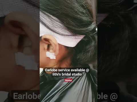 Earlobe treatment available @ lithi's bridal studio #shorts #youtubeshorts