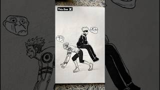 Gojo Vs Sukuna ☠️ Speed Drawing StickMan 😳#shorts #anime #drawing #gojo #sukuna #jujutsukaisen