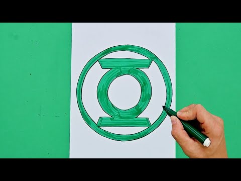 How to draw Green Lantern Logo