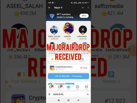 Major Token Withdrawal | MAJOR New Update | How to Withdraw Major Tokens | Major Token claim #major