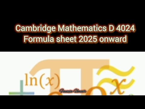 Formula sheet D 4024 #cambridge #caie #olevel #2025 #formulasheet #4024 #mathematics #D4024 #live