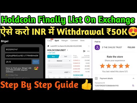 "How to Convert HoldCoin to INR and Withdraw to Your Indian Bank Account | Earn With Abhi"