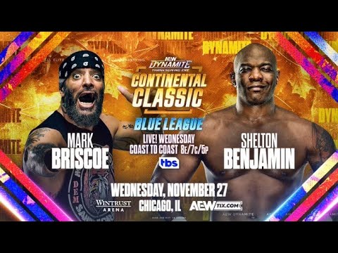 AEW Dynamite Mark Briscoe vs Shelton Benjamin Continental Classic (SIM)