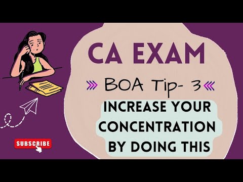 5 Effective ways to Increase your Concentration #BOAExamTips