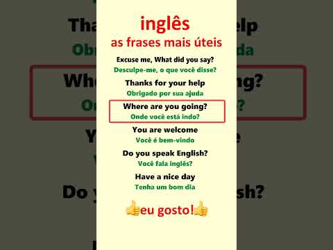 Inglês. Aprenda frases mais úteis em inglês para principiantes!