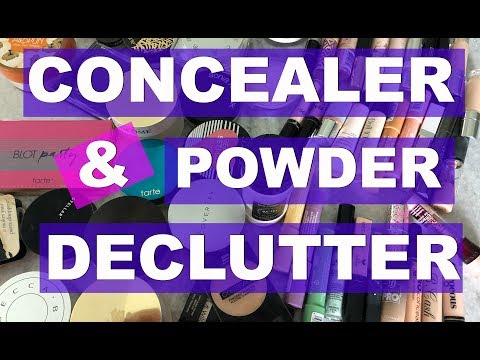 MASSIVE CONCEALER & POWDER DECLUTTER!! | CONCEALER & POWDER COLLECTION | MAKEUPMOLLY