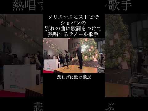 クリスマスにストピで誰もが知るクラシックの名曲に歌詞をつけて熱唱するテノール歌手　#ストリートピアノ　#コラボ  #クラシック