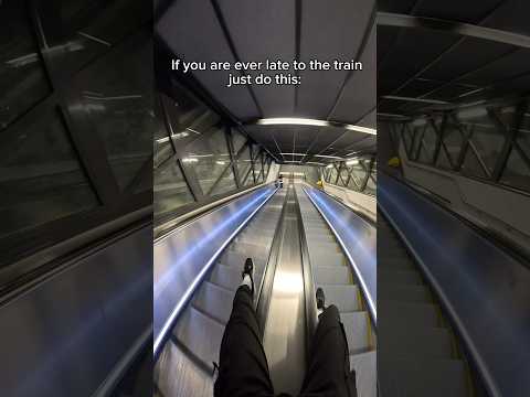 If you are ever late to the train just do this😳😱 #hacks #parkourvideos #short