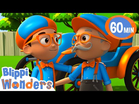 Blippi travels back in time to meet his Great-Grandpa ! | Blippi Wonders Educational Videos for Kids