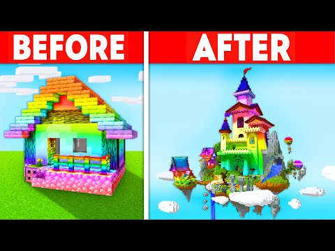 Building Luxury Rainbow House In 1 Hour