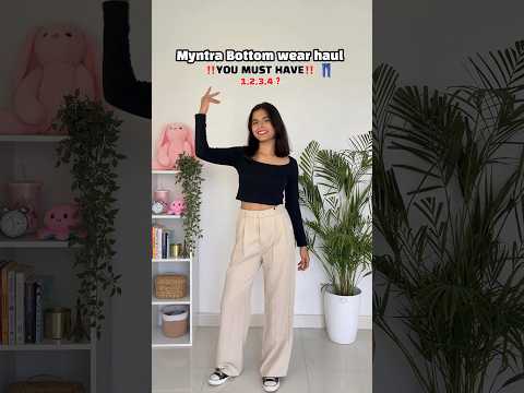 Myntra Bottoms try on haul 🫶🏻 #shorts #meeshohaul #meesho  #viral #youtubeshorts #shortsfeed #fyp