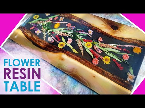 Making A River Resin Table With Flowers