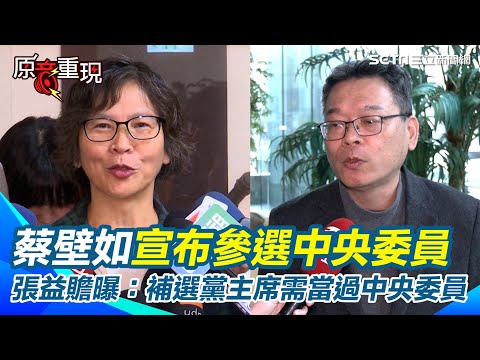 現目標非黨主席！蔡壁如請辭台中市政顧問參選中央委員！表態「林富男、黃國昌若選黨主席我都支持」！張益贍曝關鍵：補選黨主席需當過中央委員【94要客訴】