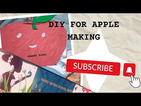 DIY FOR MAKING AN APPLE FOR FENCY DRESS COMPETITION🦸🧝 🍎