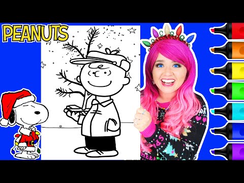 Coloring Charlie Brown Christmas GIANT Peanuts Coloring Page | Ohuhu Art Markers