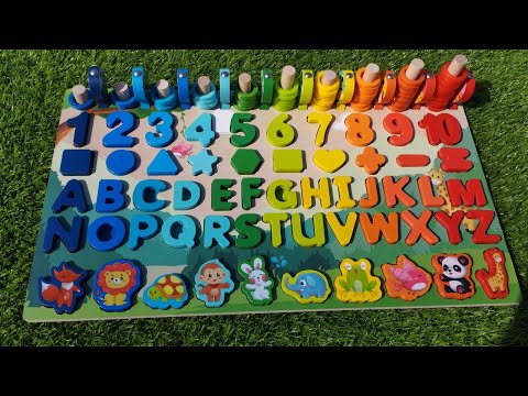 ABC puzzle game, Learn Alphabet uppercase, Learn Animals with Activity Puzzle Board, abcd,abc puzzle