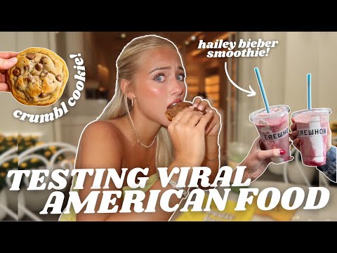 ENGLISH GIRL TRIES VIRAL AMERICAN FOOD SPOTS!