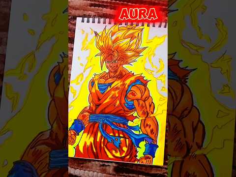 Drawing Goku🔥Aura⚡#shorts #drawing #goku #dragonball #art