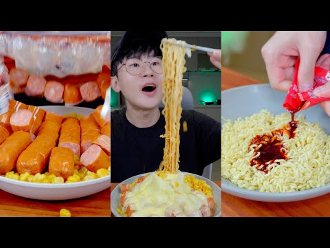 How to make Corn Cheese Spicy Sausage Ramen