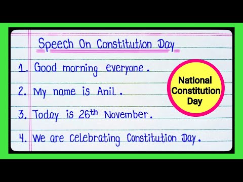 10 lines speech on Constitution Day/Speech on Constitution Day/Constitution Day Speech in english l