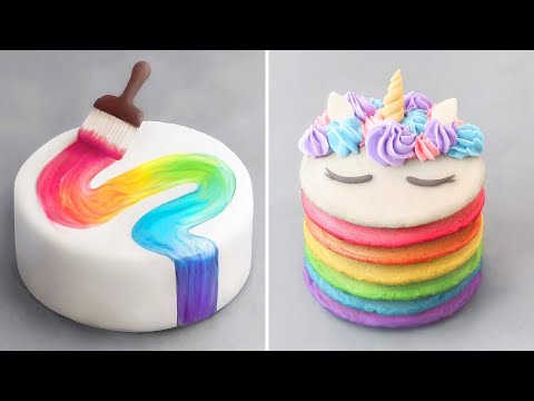 Most Satisfying Rainbow Cake Decorating Tutorials 🌈 Amazing Cake Decorating Ideas