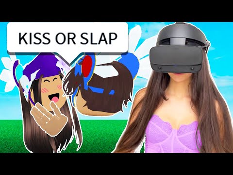 Roblox Vr Hands.. KISS or SLAP With My Friend! (FACECAM)