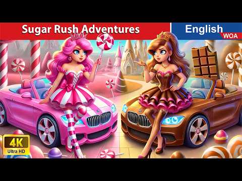 Sugar Rush Adventures 🚗🚕🚙🍬 English Storytime🌛 Fairy Tales in English @WOAFairyTalesEnglish