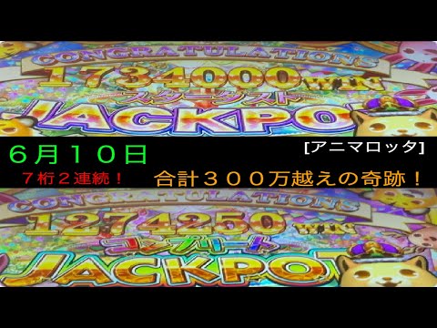 [アニマロッタ] 1日ダブル７桁の奇跡！　スーパースターダストJP1734000枚&コンプリートJP1274250枚