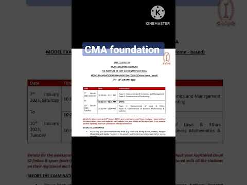 Jan 2023 model exam for cma foundation #shorts #youtubeshorts #shortsfeed #icmaiannouncement #tips