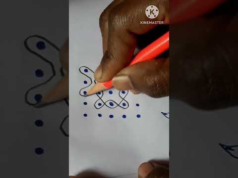 easy rangoli with 5×5 dots #shorts #ytshorts#trending