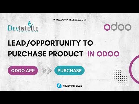 Lead/Opportunity To Purchase Product in Odoo