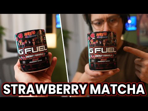 Akatsuki Blood Strawberry Matcha GFUEL Flavor Review Inspired by Naruto!