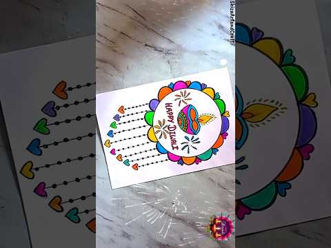 Happy Diwali Greeting card making 🎇🪔 #shorts #trending #viral #happydiwali #diwali #diy #cards