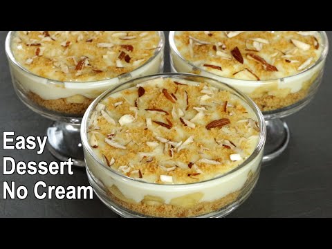 Banana Dessert Recipe | Banana Trifle Delight | Easy dessert without Cream