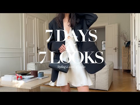 7 Days & 7 Looks | Summer Outfits strictly in Black/White/Beige only | Minimal Wardrobe