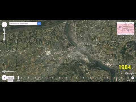 Harrisburg, Pennsylvania - Urban Sprawl Time Lapse