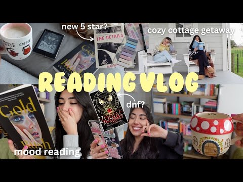 mood reading vlog📚❣️cozy cottage getaway, new 5 star read, dnf and more🧸