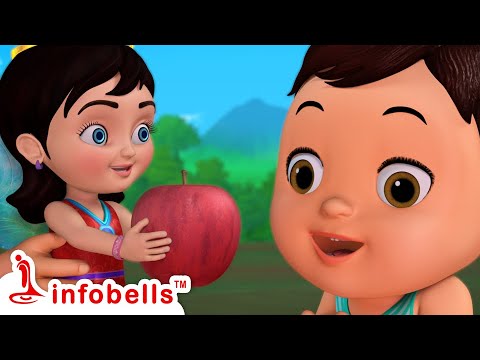 ಕೆಂಪು ಕೆಂಪು ಸೇಬು ಹಣ್ಣು - Fruit Song | Kannada Rhymes for Children | Infobells #kannadarhymes