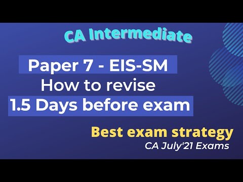 EIS-SM - How to prepare 1.5 DAYS before exams (in ENGLISH)