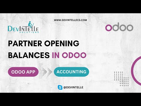 How to Partner Opening Balances in Odoo | Odoo Accounting