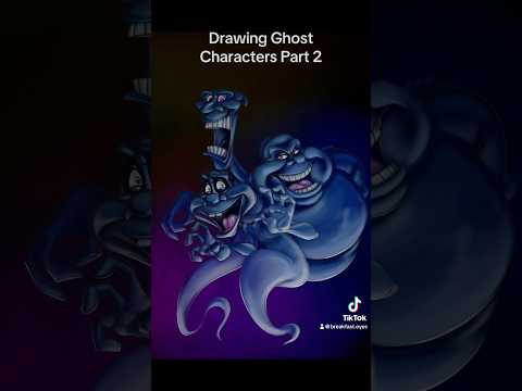 Drawing Ghost Characters|Part 2| The Ghostly Trio #art #caspertheghost #halloween2024