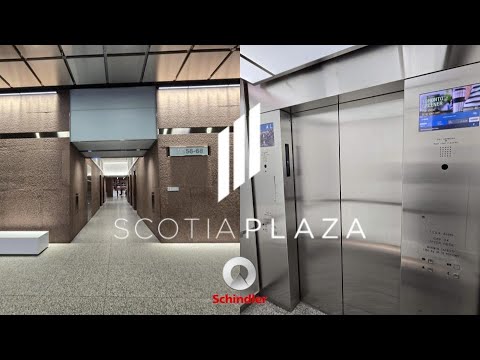 AMAZING Schindler Port high speed double deck elevators at Scotia Plaza in Toronto ON