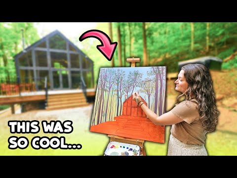 I Painted at a Luxury CABIN in the WOODS...