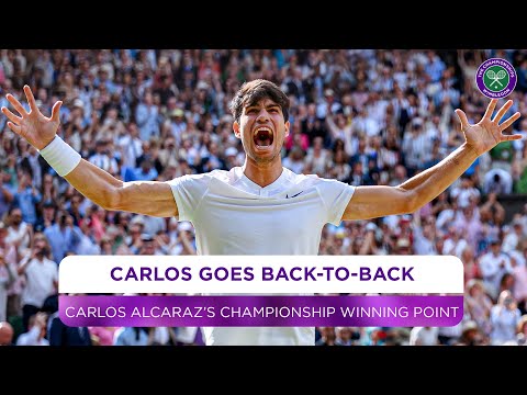 Carlos Alcaraz wins Wimbledon AGAIN | Winning Moment and Celebration | Final | Wimbledon 2024