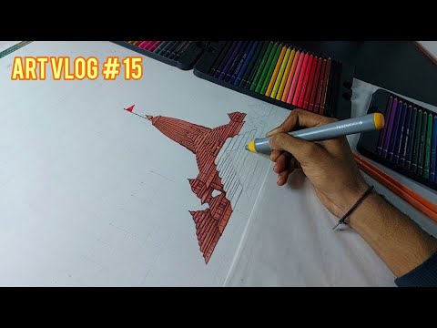 ART VLOG #15 | AJ KE DIN JYADA DRAW NAHI KAR PAYA 🙄