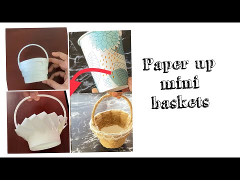 quite mini cups/ How to make Tea cup basket / how to make mini baskets / paper cup basket