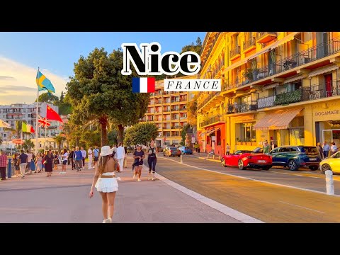 Nice, France 🇫🇷 - Evening Walk - 4K-HDR 60fps Walking Tour