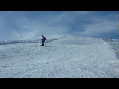 Mark gracefully descending the Reguet Blue run in Notre Dame De Bellechamps 05/01/2013