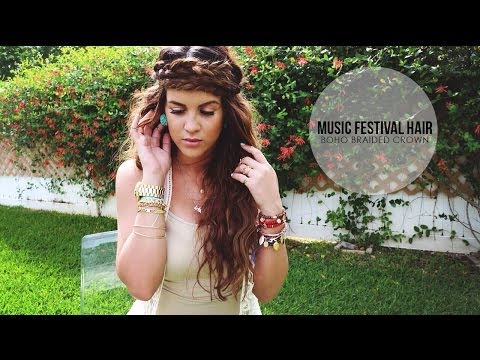 Music Festival Hair - Boho Braided Crown