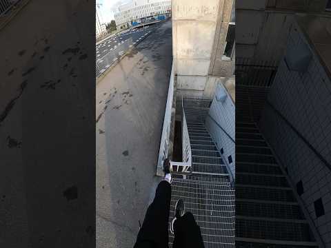 This man hates stairs so much he risks his life to avoid them #parkour #stairs #pov